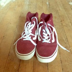 Vans size 8 maroon high tops